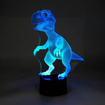 Dinosaurier 3D Nachtlampe in blau