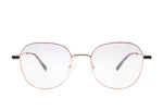 Vorderansicht der rosé Brille Vintage von Plain Lenses
